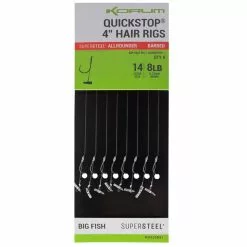 Korum Supersteel Big Fish Quickstop Hair Rigs 4"